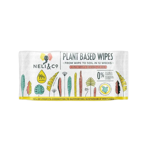 Neli & Co Bamboo Plant Based Wet Wipes 56’S