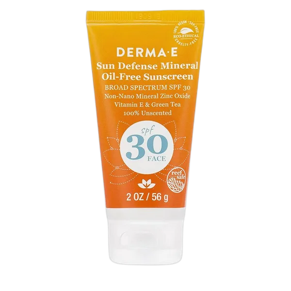 Derma E Sun Defence Clear Zinc Oil Free Sunscreen Spf 30 2oz 56g