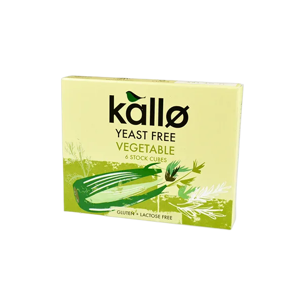 Kallo Vege Stock Cubes Yeast Free 66gm Kc22/1