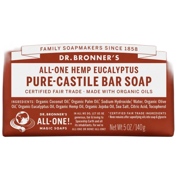 Dr Bron M Org Eucalyptus Bar Soap 5oz/140g