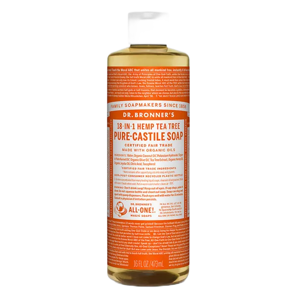 Dr Bron M Org T/Tree Liq Soap 16oz/473ml