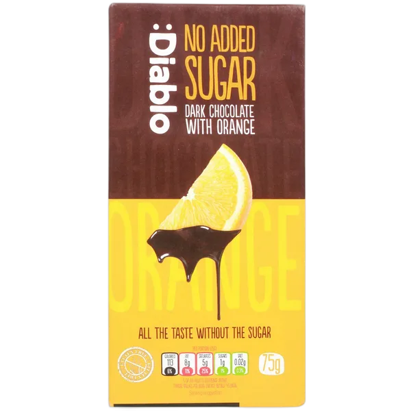 Diablo No Added Sugar Dark Chocolate With Orange 75g