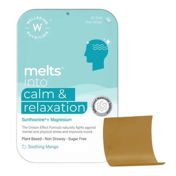 Wellbeing Nutrition Melts Calm & Relaxation Soothing Mango Strips 30s