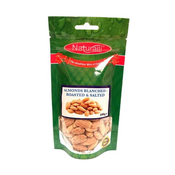Naturalli Blanched Almonds – Roasted & Salted 100gm