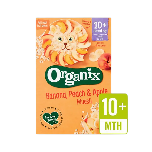 Organix Cereals Stg3 Ban Peach&Apple Muesli 200g