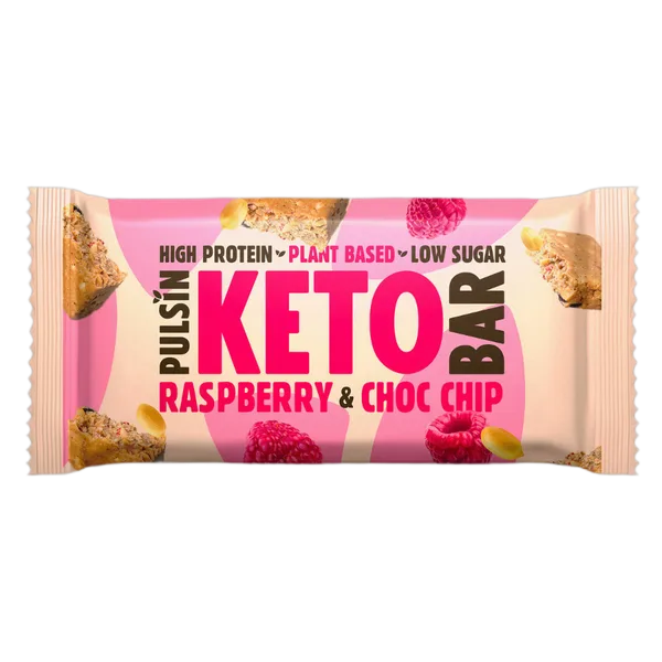 Pulsin Keto R/Berry & Choc Chip Protein Bar 50g