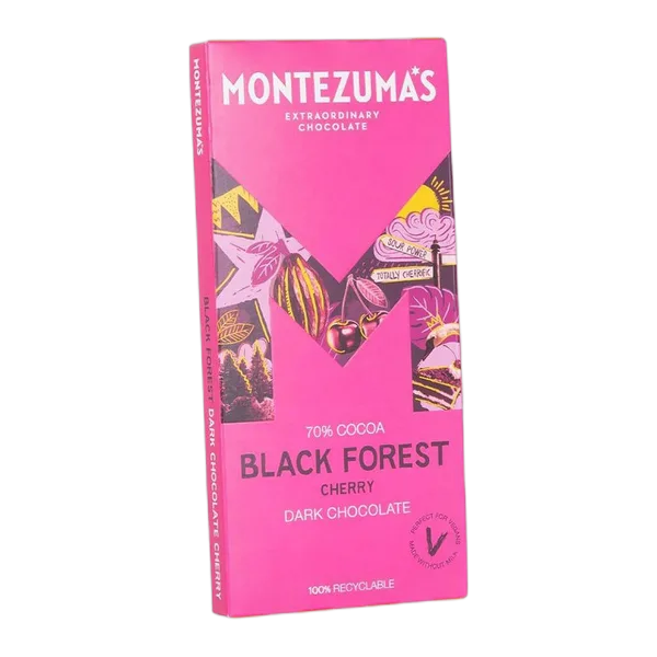 Montezuma'S B/Forest Cherry Dark Choc (70% Cocoa) 90g