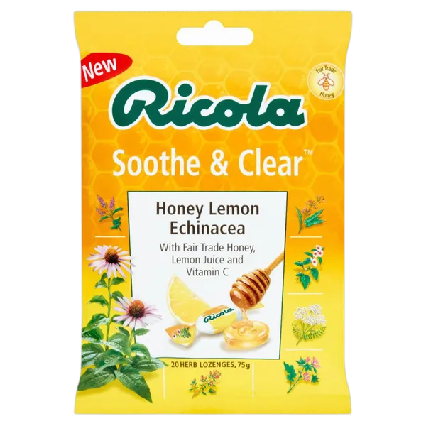 Ricola Soothe & Clear Honey Lemon Echinacea Herb Loz 75gm