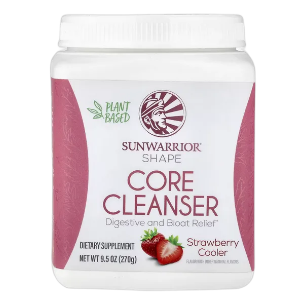 Sunwarrior Shape Slim Core Cleanser Strawberry Cooler Powder 270g