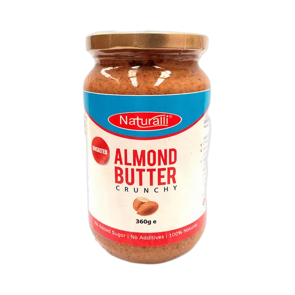 Naturalli Unsalted Almond Butter Crunchy?360gm