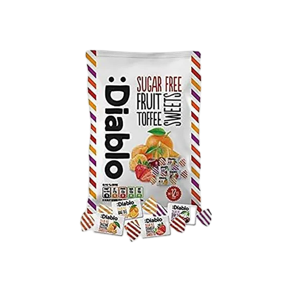 Diablo Sf Fruit Flavoured Toffee Sweets 75g #Swt-075-Tfe-P16