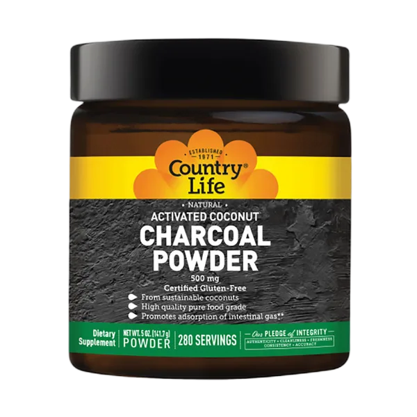 Country Life Activated Coconut Charcoal Powder 500mg 280svs