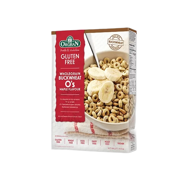 Orgran Wholegrain Buckwheat O'S Maple Flvr 300gm
