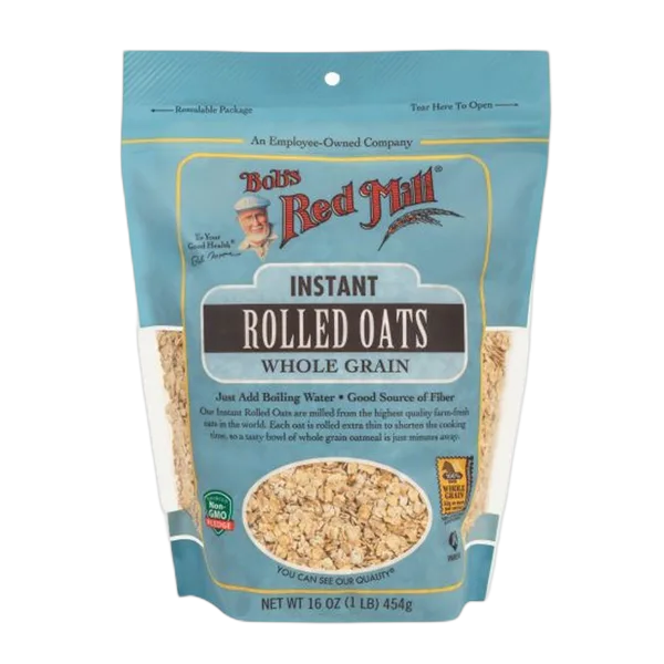 Bobs Rm Instant Rolled Oats W/Grain 454gm