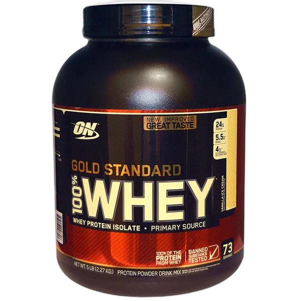 Optimum Nutrition Gold Stnrd 100% Whey Vanilla Ice Cream (5lbs) 2.27kg