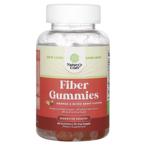 Nature’S Craft Orange & Mixed Berry Fiber Gummies 60’S