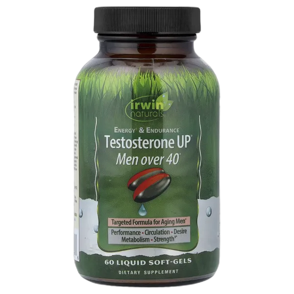 Irwin Naturals Testosterone Up Energy & Endurance For Men 40+ 60 Liquid Softgels