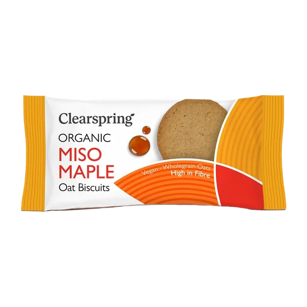 Clearspring Organic Miso Maple Wholegrain Oat Biscuits 40g