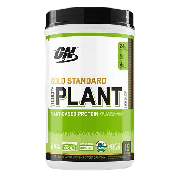 Optimum Nutrition Gold Stnrd 100 % Plant Gf/Gmo Free Choc 722g (1.59lb)