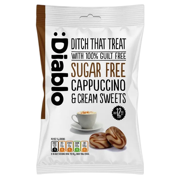 Diablo Sf Cappuccino & Cream Sweets 75g #Swt-075-Cap-P16