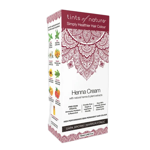 Tints Henna Cream - Tints Henna Cream Dark Brown 70ml