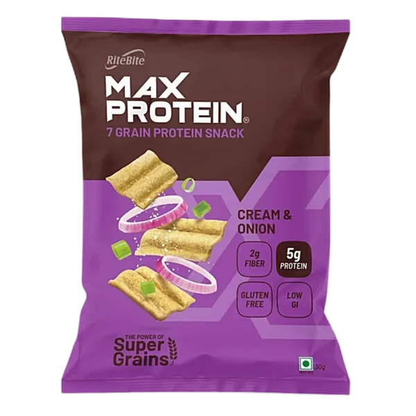 Ritebite Max Protein Cream & Onion Chips 30g