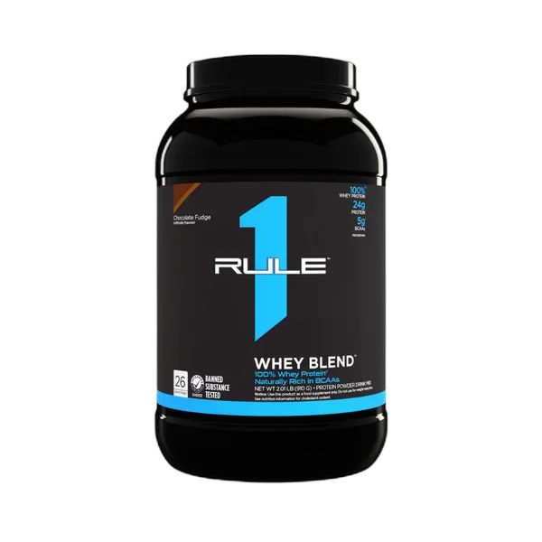 Rule1 Whey Blend Chocolate Fudge 897g