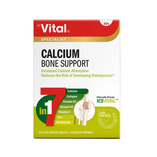 Vital 7 In 1 Calcium Bone Support Tabs 30’s