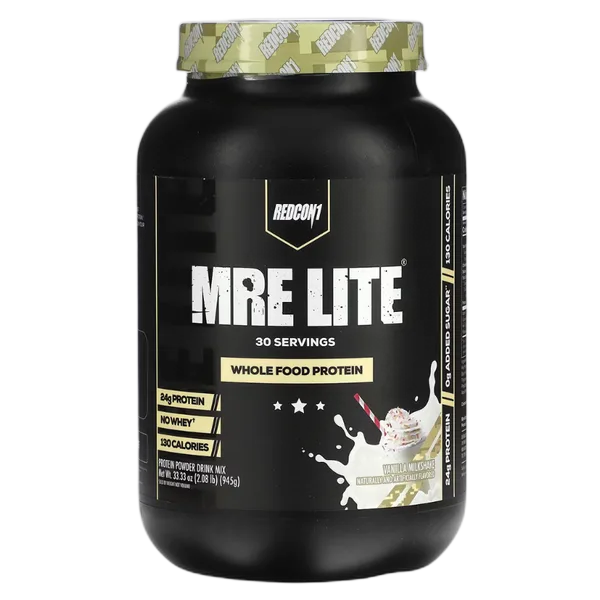 Redcon 1 Mre Lite Vanilla Milkshake Protein Powder Drink Mix 30svs 945g