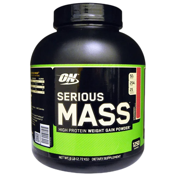 Optimum Nutrition Serious Mass Strawberry Nas (6lb) 2.73kg