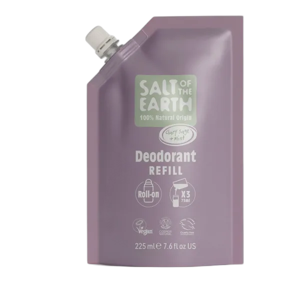 Salt Of The Earth Clary Sage & Mint Refill Deodrant Spray 225ml