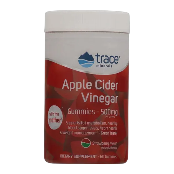 Trace Minerals Apple Cider Vinegar Gummies 500 Mg Strawberry Melon 60s