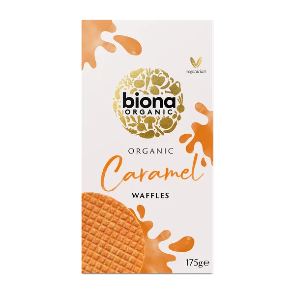 Biona Org Caramel Syrup Waffles 175g