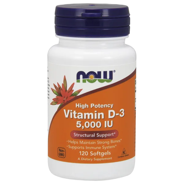 Now Vitamin D-3 5000iu 120softgels