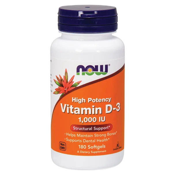 Now Vitamin D-3 1000iu 180softgels