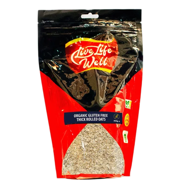 Live Life W Org Gf Thick Rolled Oats 500g.