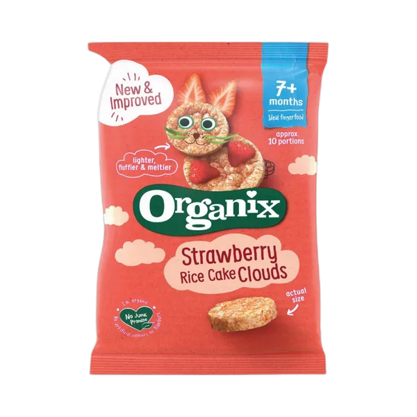 Organix Strawberry Rice Cake Clouds 40g