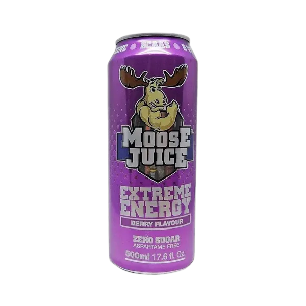 Moose Juice Bcaas Berry Flavour Extreme Energy Drink Can 500ml