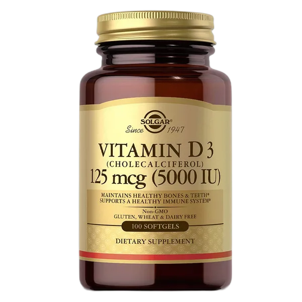 Solgar Vitamin D 3 125 Mcg(5000 Iu) 100s