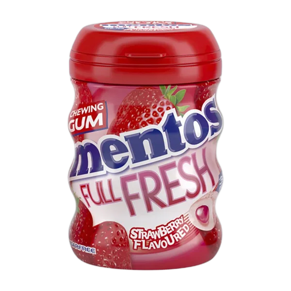 Mentos S/Free Strawberry Flavoured Chewing Gum 35'S 61.25g#Wb
