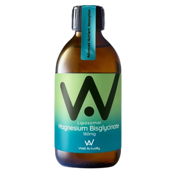 Well Actually Liposomal Magnesium Bisglycinate Apple Twist Flavor 250ml