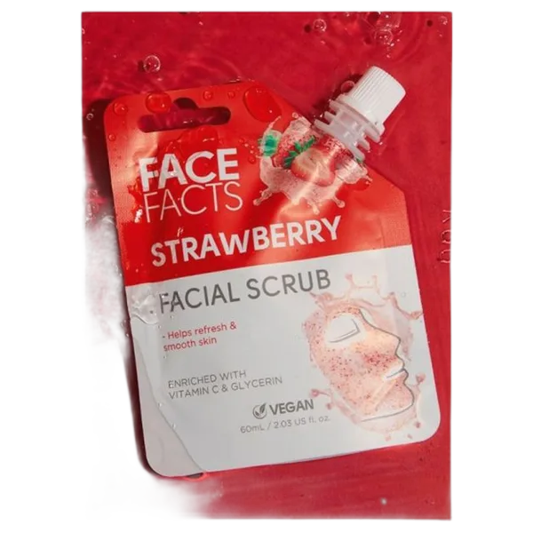 Qst Face Facts Strawberry Facial Scrub 60ml