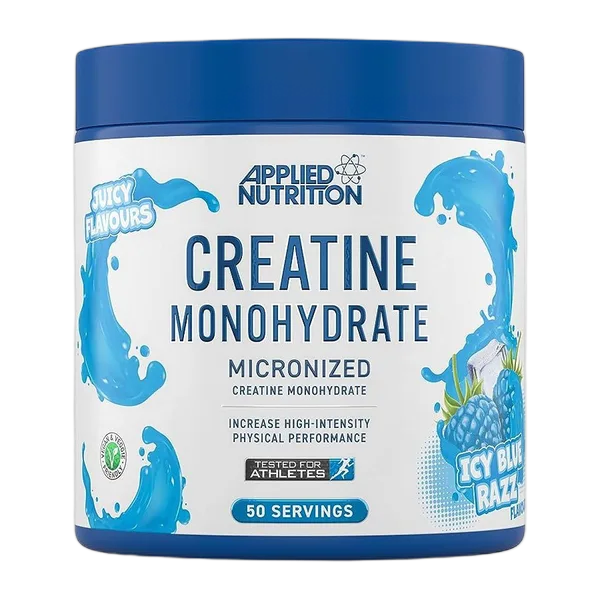 Applied Nutrition Creatine Monohydrate Micronized Icy Blue Razz 50svs 250g #Cre250br