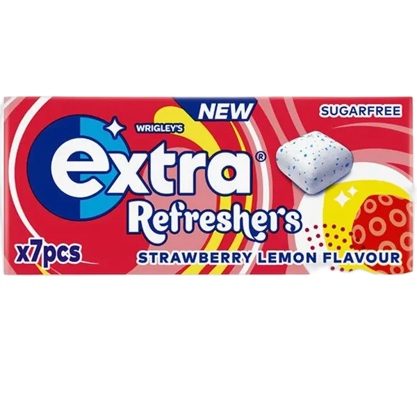 Wrigleys Sf Extra Refreshers Strawberry Lemon Flavor Gum 7'S 15.6g  #53070