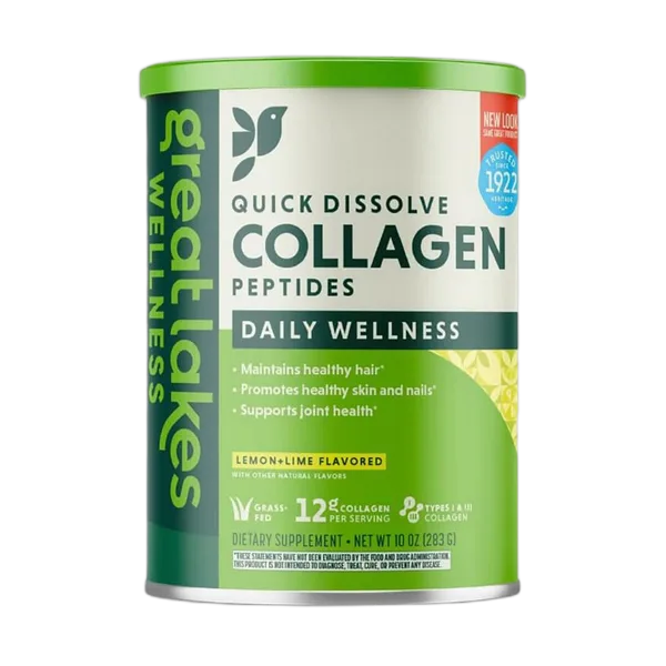 Glw Lemon & Lime Daily Wellness Quick Dissolve Collagen Peptides 283g