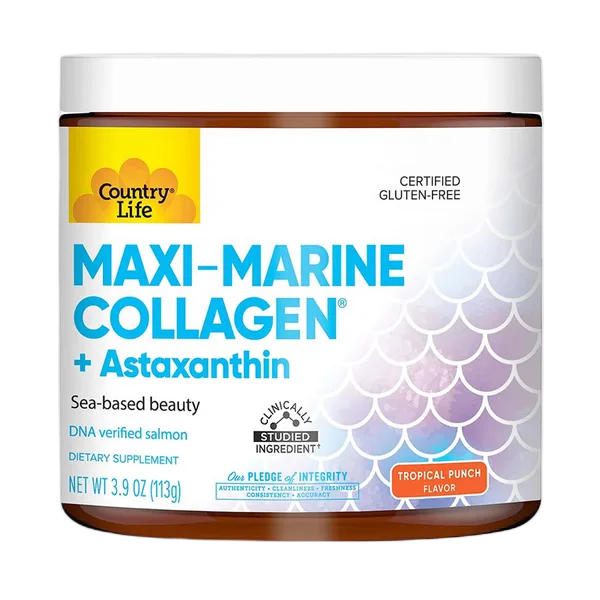 Country Life Maxi-Marine Collagen + Astaxanthin (3.9oz)113g