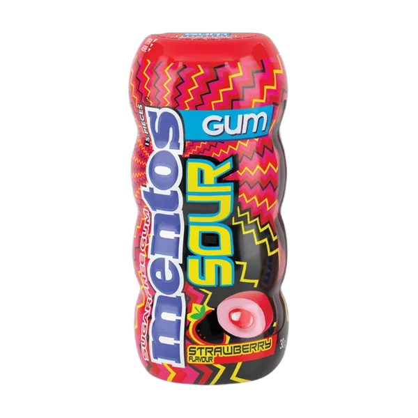 Mentos Gum Sour Strawberry Flavor 15'S 30g #33069
