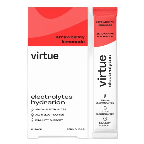 Virtue Strawberry Lemonade Electrolytes Hydration 12pack