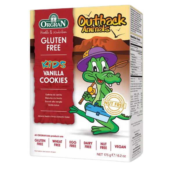 Orgran Gf Outback Animals Kids Vanilla Cookies 175gm