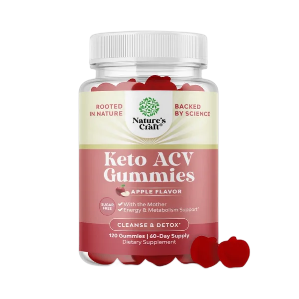 Nature’s Craft Sf Apple Cider Vinegar Keto Acv Gummies 60’s